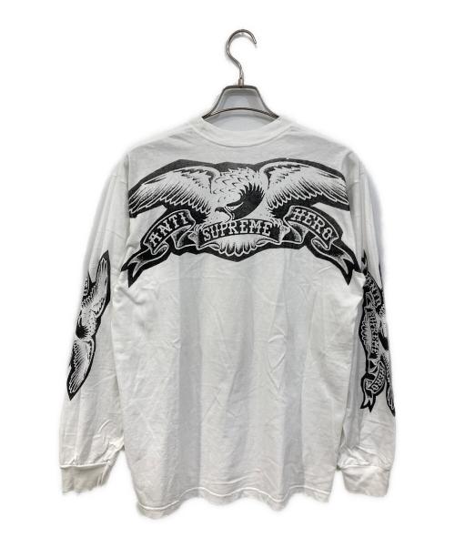 SUPREME（シュプリーム）SUPREME (シュプリーム) ANTIHERO (アンタイヒーロー) Eagle L/S Tee/イーグルロングスリーブティー ホワイト サイズ:SIZE Mの古着・服飾アイテム
