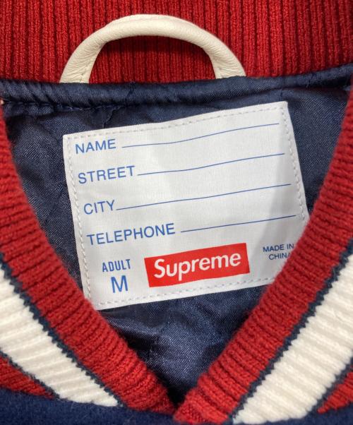 SUPREME（シュプリーム）SUPREME (シュプリーム) Drill Team Varsity Jacket ブルー×レッド サイズ:SIZE Mの古着・服飾アイテム