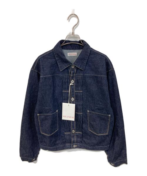 NICENESS（ナイスネス）NICENESS (ナイスネス) Pleated Tracker Jacket/プリーツトラッカージャケット インディゴ サイズ:SIZE Lの古着・服飾アイテム