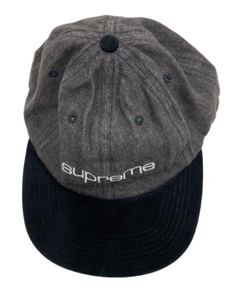 SUPREME（シュプリーム）SUPREME (シュプリーム) Denim Suede Compact Logo 6-Panel グレーの古着・服飾アイテム