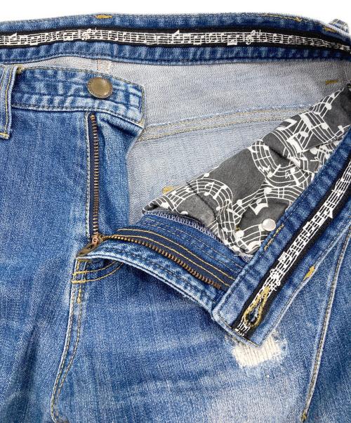 NUMBER (N)INE（ナンバーナイン）NUMBER (N)INE (ナンバーナイン) ダメージ加工デニムパンツ インディゴ サイズ:SIZE Mの古着・服飾アイテム