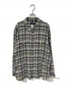 Patagoniaパタゴニア）の古着「Long-Sleeved Steersman Shirt/ロングスリーブドステアーズマンシャツ」｜グリーン×ネイビー
