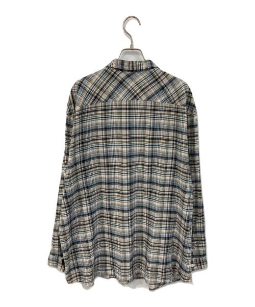 Patagonia（パタゴニア）Patagonia (パタゴニア) Long-Sleeved Steersman Shirt/ロングスリーブドステアーズマンシャツ グリーン×ネイビー サイズ:XLの古着・服飾アイテム