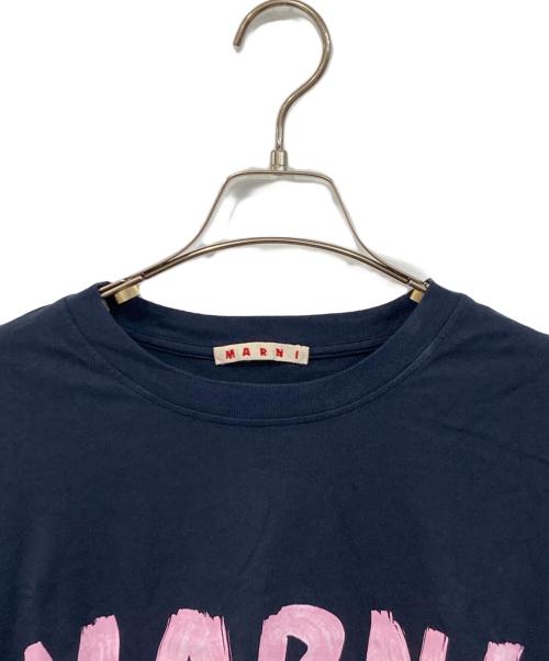 MARNI（マルニ）MARNI (マルニ) ロゴロングスリーブカットソー ネイビー サイズ:40の古着・服飾アイテム