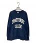Champion REVERSE WEAVE（チャンピオン リバース ウィーブ）の古着「90’s 2段カレッジプリント リバースウィーブスウェット」｜ネイビー