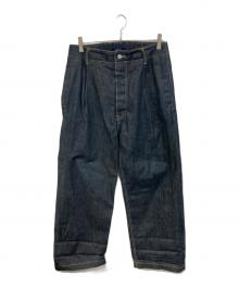 FRED PERRY（フレッドペリー）の古着「タックデニムパンツ」｜インディゴ