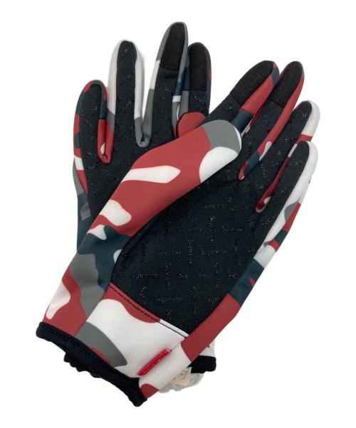 SUPREME（シュプリーム）SUPREME (シュプリーム) Windstopper Zip Gloves Red Camo/ウインドストッパー ジップ グローブス レッド カモ レッド 未使用品の古着・服飾アイテム