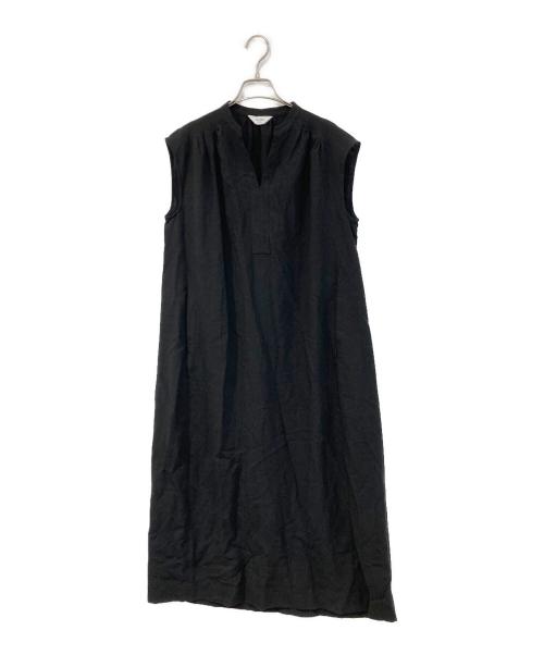 SLOBE IENA（スローブ イエナ）SLOBE IENA (スローブ イエナ) リネン混キーネックコクーンワンピース ブラック サイズ:SIZE 36の古着・服飾アイテム