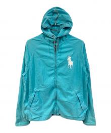 POLO RALPH LAUREN（ポロ・ラルフローレン）の古着「ビッグポニージップパーカー」｜ブルー