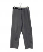 Graphpaperグラフペーパー）の古着「Compact Ponte Slim Weisted Wide Tapered Chef Pants/コンパクト ポンチ スリム ウェイステッド ワイド テーパード シェフ パンツ」｜グレー