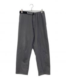Graphpaper（グラフペーパー）の古着「Compact Ponte Slim Weisted Wide Tapered Chef Pants/コンパクト ポンチ スリム ウェイステッド ワイド テーパード シェフ パンツ」｜グレー