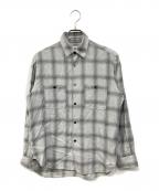 Ron Hermanロンハーマン）の古着「Brushed Plaid Work Shirt/ブラッシュド プレイド ワーク シャツ」｜グレー
