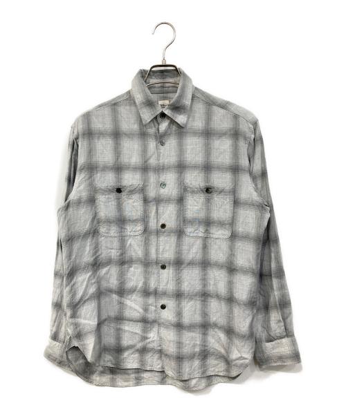 Ron Herman（ロンハーマン）Ron Herman (ロンハーマン) Brushed Plaid Work Shirt/ブラッシュド プレイド ワーク シャツ グレー サイズ:SIZE Sの古着・服飾アイテム