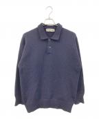 COMME des GARCONS HOMMEコムデギャルソン オム）の古着「ニットポロシャツ」｜ネイビー