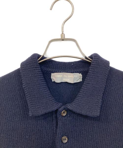 COMME des GARCONS HOMME（コムデギャルソン オム）COMME des GARCONS HOMME (コムデギャルソン オム) ニットポロシャツ ネイビー サイズ:表記サイズなしの古着・服飾アイテム