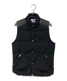THE NORTH FACE×JUNYA WATANABE MAN（ザ ノース フェイス×ジュンヤワタナベマン）の古着「レザー切替ダウンベスト」｜ブラック