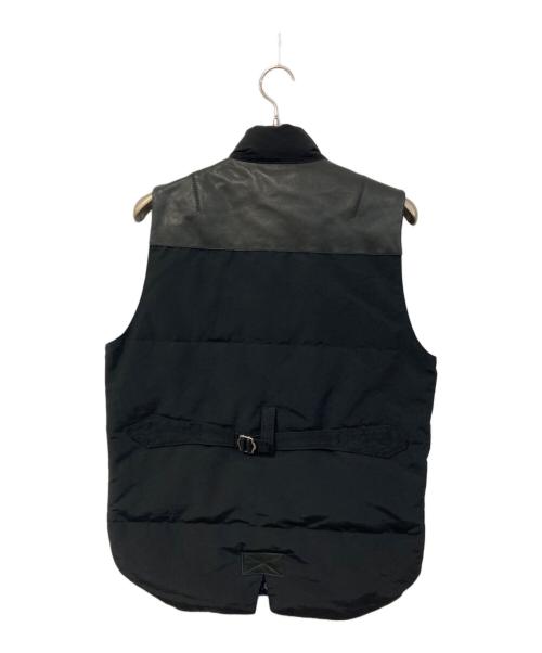THE NORTH FACE（ザ ノース フェイス）THE NORTH FACE (ザ ノース フェイス) JUNYA WATANABE MAN (ジュンヤワタナベマン) レザー切替ダウンベスト ブラック サイズ:SIZE Mの古着・服飾アイテム