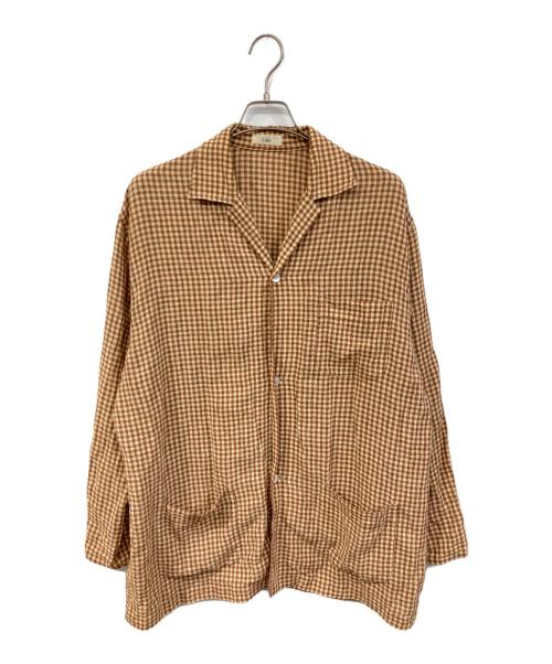 Cale（カル）Cale (カル) ウォーターツイストリネンシャツ ブラウン サイズ:SIZE 3の古着・服飾アイテム