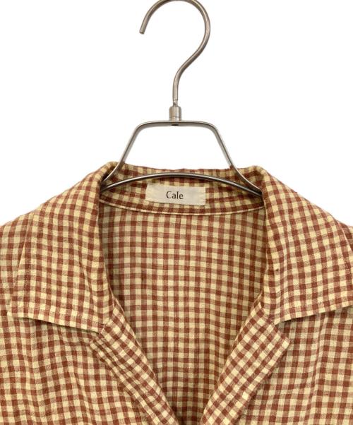Cale（カル）Cale (カル) ウォーターツイストリネンシャツ ブラウン サイズ:SIZE 3の古着・服飾アイテム