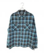 NEIGHBORHOODネイバーフッド）の古着「HALF HOMBRE CHECK SHIRT/ハーフ オンブレ チェック シャツ」｜ブルー