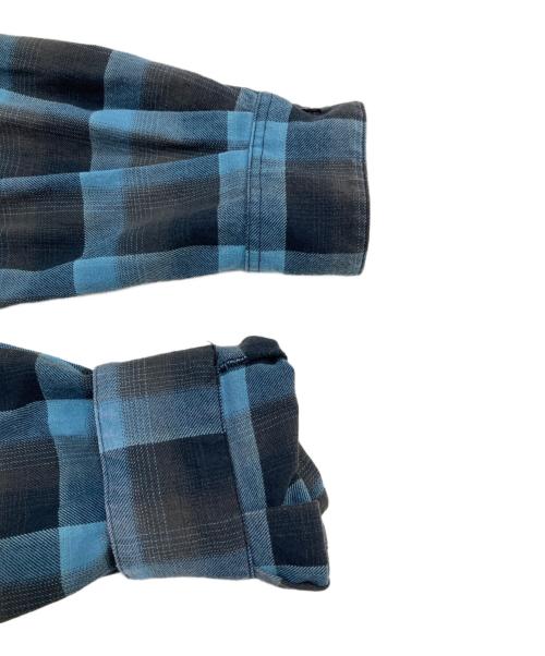 NEIGHBORHOOD（ネイバーフッド）NEIGHBORHOOD (ネイバーフッド) HALF HOMBRE CHECK SHIRT/ハーフ オンブレ チェック シャツ ブルー サイズ:SIZE Lの古着・服飾アイテム