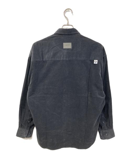 Aape BY A BATHING APE（エーエイプ バイ アベイシングエイプ）AAPE BY A BATHING APE (エーエイプ バイ アベイシングエイプ) コーデュロイシャツ ブラック サイズ:SIZE Sの古着・服飾アイテム