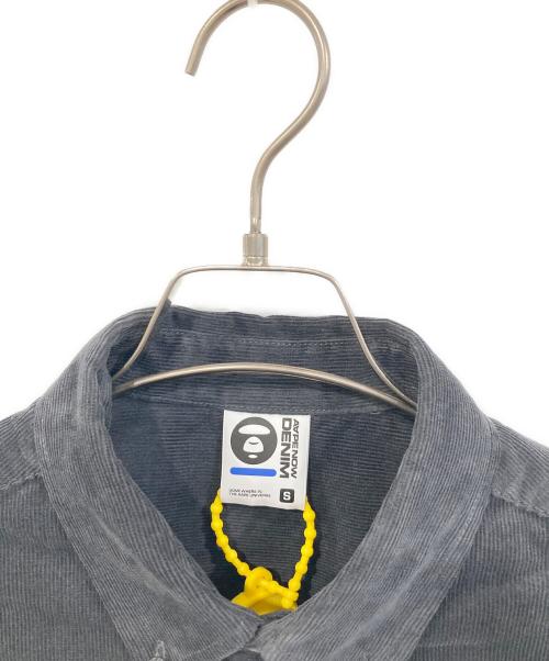 Aape BY A BATHING APE（エーエイプ バイ アベイシングエイプ）AAPE BY A BATHING APE (エーエイプ バイ アベイシングエイプ) コーデュロイシャツ ブラック サイズ:SIZE Sの古着・服飾アイテム