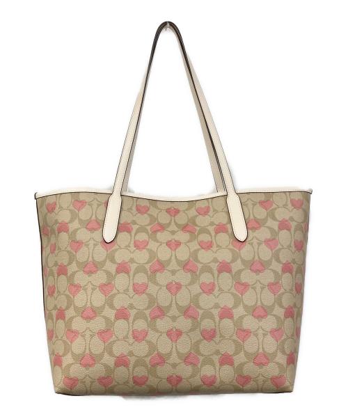 COACH（コーチ）COACH (コーチ) ハートトートバッグ ベージュの古着・服飾アイテム