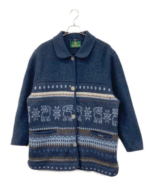 GIESSWEIN（ギースヴァイン）GIESSWEIN (ギースヴァイン) ニットジャケット ネイビー サイズ:SIZE 40の古着・服飾アイテム