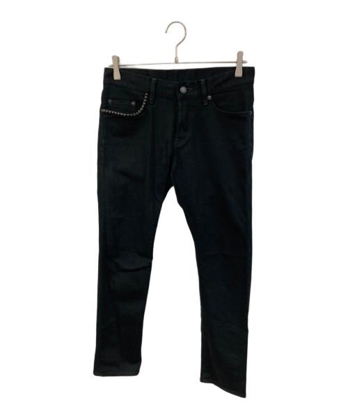 Hysteric Glamour（ヒステリックグラマー）Hysteric Glamour (ヒステリックグラマー) スタッズスリムストレッチデニムパンツ ブラック サイズ:SIZE 31の古着・服飾アイテム