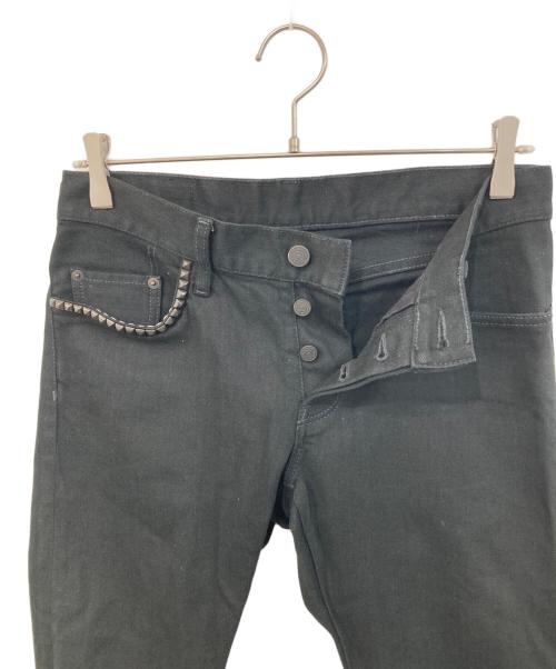Hysteric Glamour（ヒステリックグラマー）Hysteric Glamour (ヒステリックグラマー) スタッズスリムストレッチデニムパンツ ブラック サイズ:SIZE 31の古着・服飾アイテム