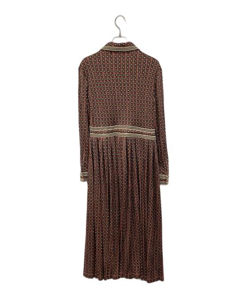 TORY BURCH（トリーバーチ）TORY BURCH (トリーバーチ) 総柄ワンピース ブラウン サイズ:SIZE Mの古着・服飾アイテム
