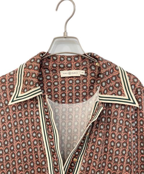 TORY BURCH（トリーバーチ）TORY BURCH (トリーバーチ) 総柄ワンピース ブラウン サイズ:SIZE Mの古着・服飾アイテム