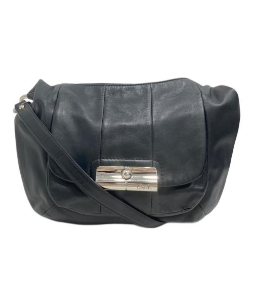COACH（コーチ）COACH (コーチ) クリスティン レザー ホーボー ショルダーバッグ ブラックの古着・服飾アイテム