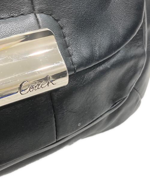 COACH（コーチ）COACH (コーチ) クリスティン レザー ホーボー ショルダーバッグ ブラックの古着・服飾アイテム