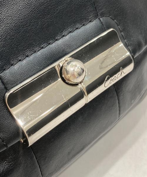 COACH（コーチ）COACH (コーチ) クリスティン レザー ホーボー ショルダーバッグ ブラックの古着・服飾アイテム