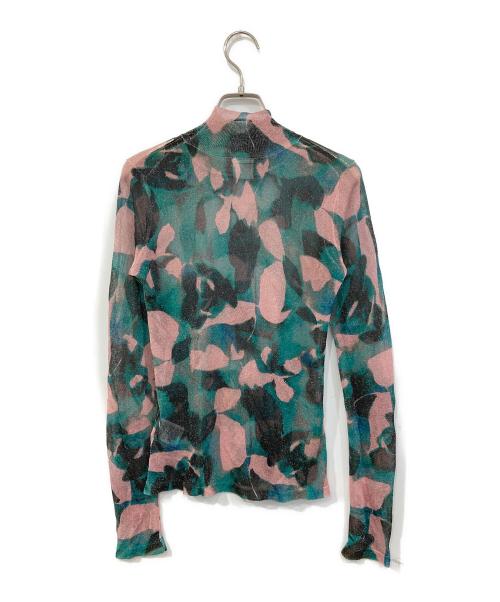 PAUL SMITH（ポールスミス）PAUL SMITH (ポールスミス) シアーカットソー グリーン×ピンク サイズ:SIZE Mの古着・服飾アイテム