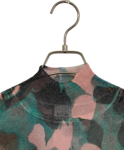 PAUL SMITH（ポールスミス）PAUL SMITH (ポールスミス) シアーカットソー グリーン×ピンク サイズ:SIZE Mの古着・服飾アイテム
