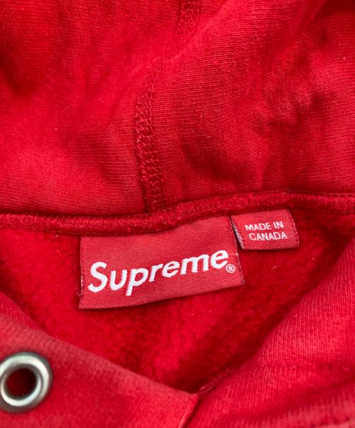 SUPREME（シュプリーム）SUPREME (シュプリーム) Patent/Chenillr Arc Logo Hooded Sweatshirt レッド サイズ:SIZE Mの古着・服飾アイテム