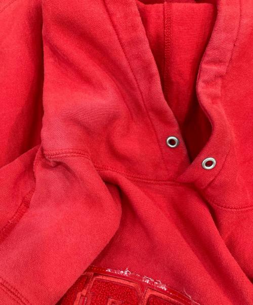 SUPREME（シュプリーム）SUPREME (シュプリーム) Patent/Chenillr Arc Logo Hooded Sweatshirt レッド サイズ:SIZE Mの古着・服飾アイテム
