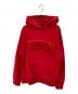 SUPREME（シュプリーム）の古着「Patent/Chenillr Arc Logo Hooded Sweatshirt」｜レッド