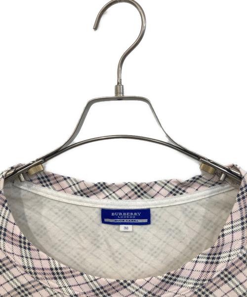 BURBERRY BLACK LABEL（バーバリーブラックレーベル）BURBERRY BLACK LABEL (バーバリーブラックレーベル) チェックカットソー ピンク サイズ:SIZE 38の古着・服飾アイテム