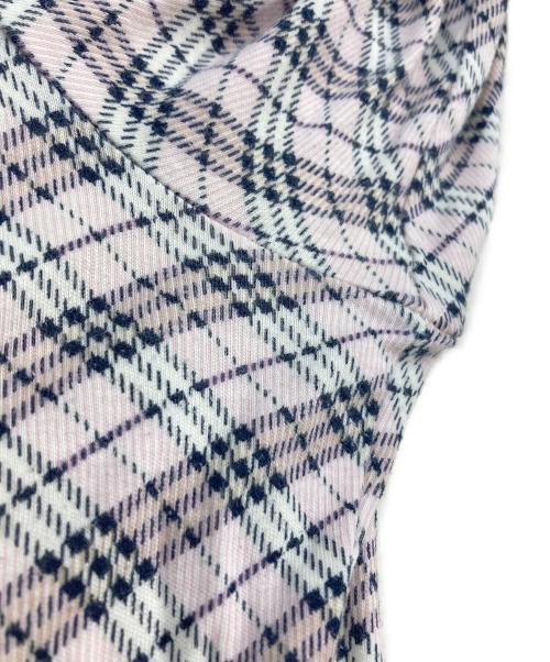 BURBERRY BLACK LABEL（バーバリーブラックレーベル）BURBERRY BLACK LABEL (バーバリーブラックレーベル) チェックカットソー ピンク サイズ:SIZE 38の古着・服飾アイテム