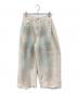 Ameri（アメリ）の古着「WIDE SIDE TUCK PAINT DENIM PANT/ワイド サイド タック ペイント デニム パンツ」｜アイボリー