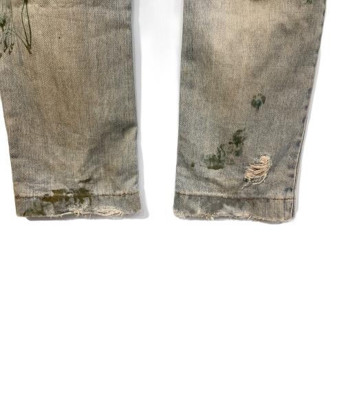 DOLCE & GABBANA（ドルチェ＆ガッバーナ）DOLCE & GABBANA (ドルチェ＆ガッバーナ) ペイントハードダメージ＆リペア加工 デニムパンツ インディゴ サイズ:48の古着・服飾アイテム