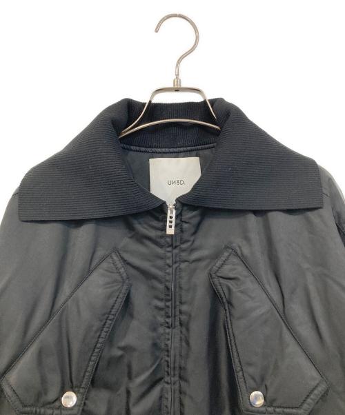 UN3D.（アンスリード）UN3D. (アンスリード) BIG COLLAR MA-1/ビッグ・カラー・エム・エー・ワン ブラック サイズ:SIZE 38の古着・服飾アイテム