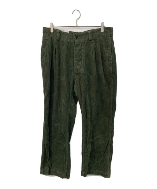 waiper（ワイパー）WAIPER (ワイパー) M-52 ツータック コーデュロイ トラウザー グリーン サイズ:SIZE 35の古着・服飾アイテム