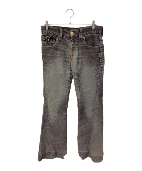 TRUE RELIGION（トゥルー レリジョン）TRUE RELIGION (トゥルー レリジョン) フレアパンツ ブラウン サイズ:ROW31 SEAT33の古着・服飾アイテム