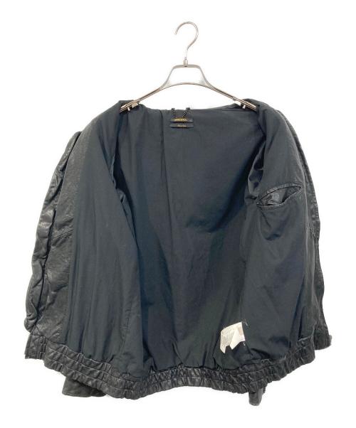 DIESEL（ディーゼル）DIESEL (ディーゼル) ディアスキンレザージャケット ブラック サイズ:SIZE Sの古着・服飾アイテム