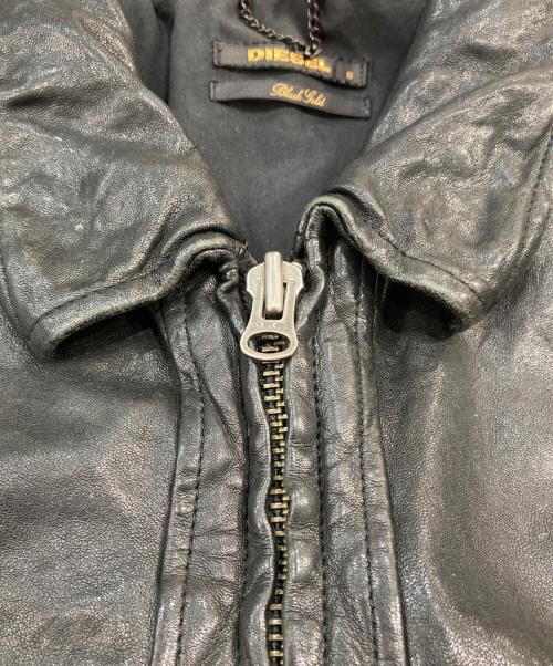 DIESEL（ディーゼル）DIESEL (ディーゼル) ディアスキンレザージャケット ブラック サイズ:SIZE Sの古着・服飾アイテム
